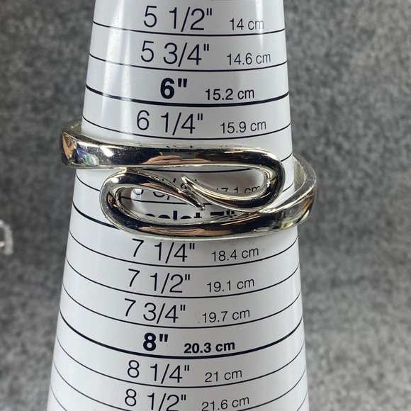 Cuff Wrap Silver Tone Bracelet Bangle Hinged Spring Adjustable Fashion Jewelry - Picture 6 of 16